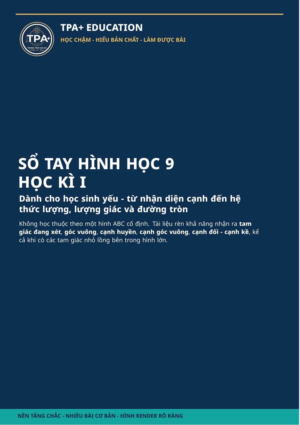 Sổ tay Hình học 9 (HK1)