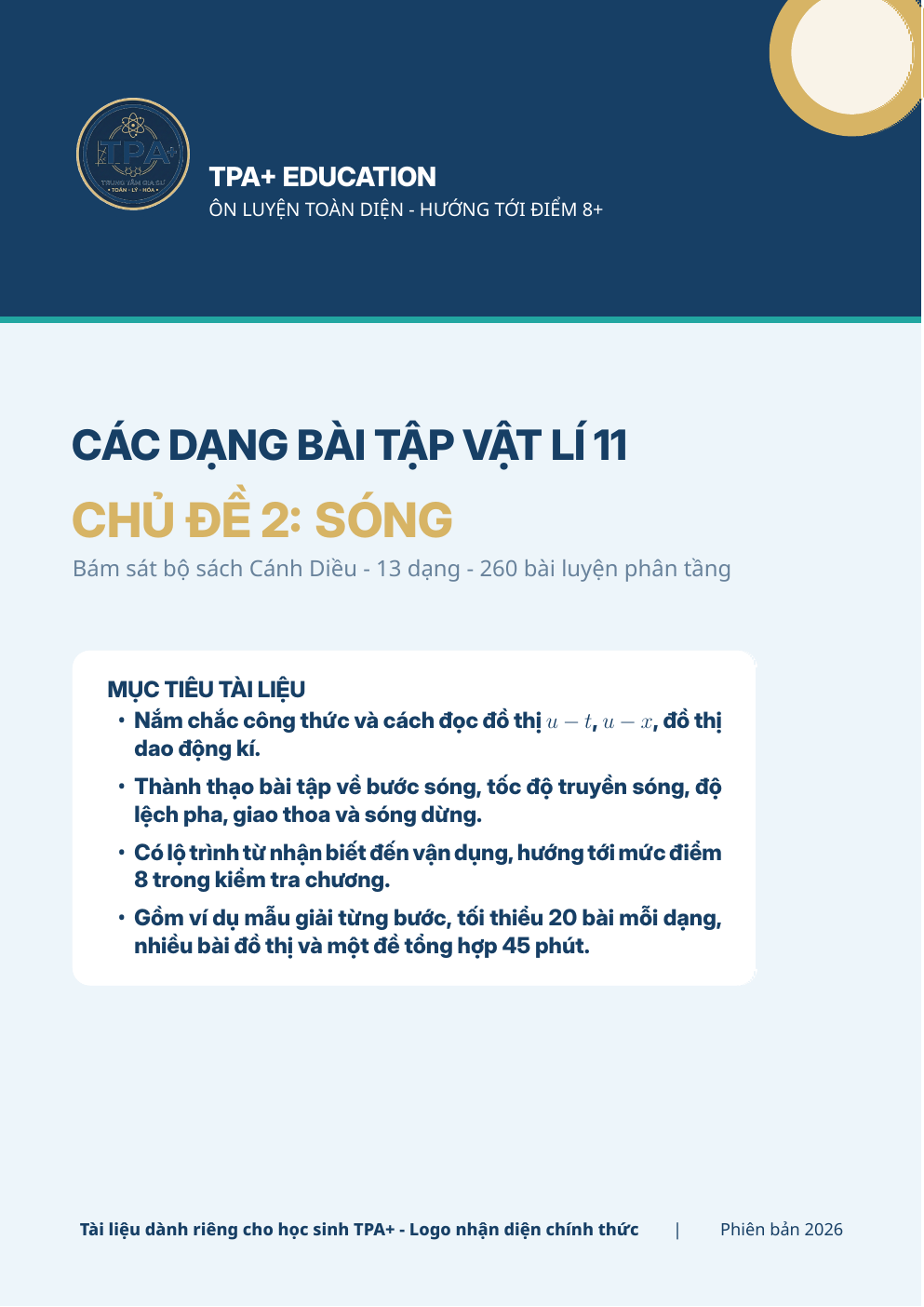 Vật lý 11 — Chuyên đề Sóng